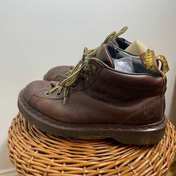 Dr Doc Martens Vintage 8287 Brown Leather Vintage Chunky 6 8 England Boots Ankle - Picture 6 of 9